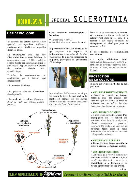 Sp�cial Sclerotinia