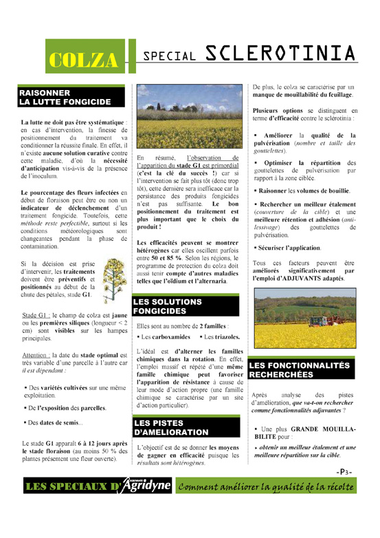 Sp�cial Sclerotinia